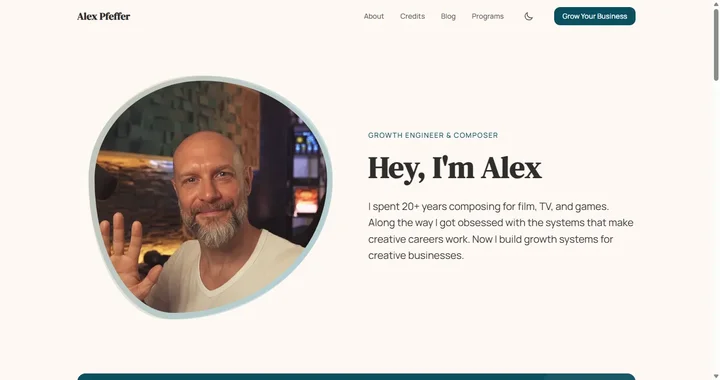 Alex Pfeffer website